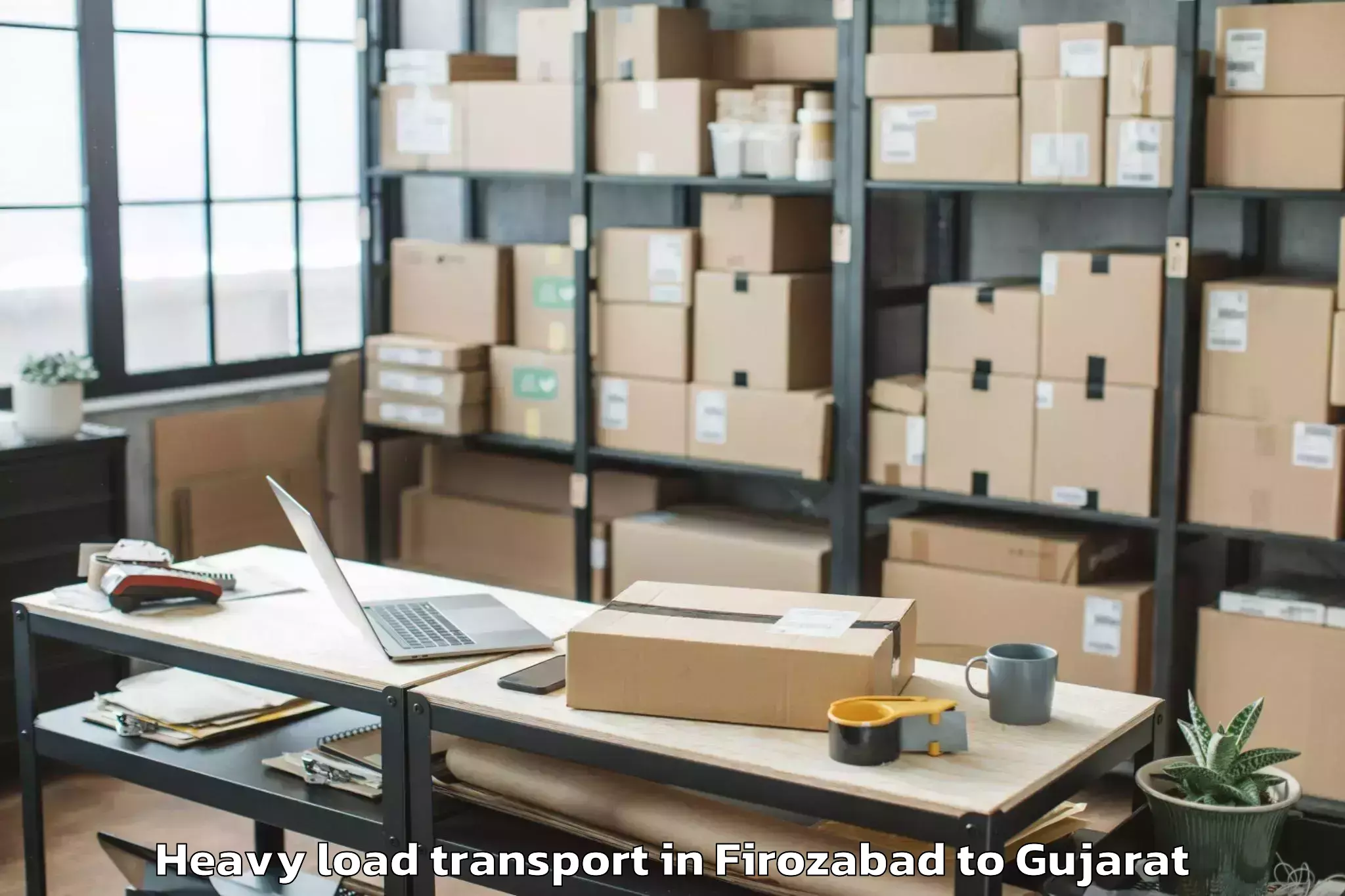 Book Firozabad to Dwarka Heavy Load Transport Online